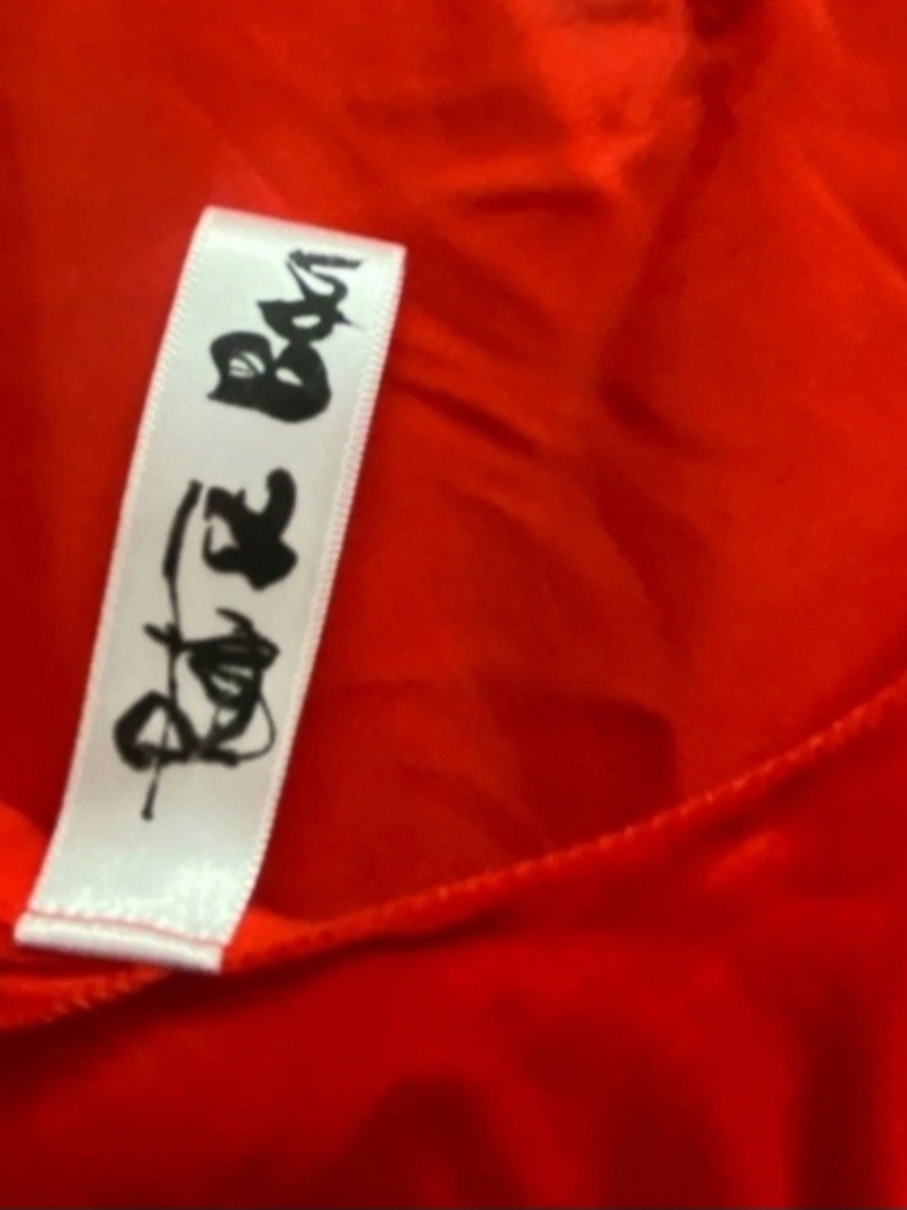 Rat & Boa Red Ruffled Maxi Slip Dress with Side Slit - Picture 5 of 7